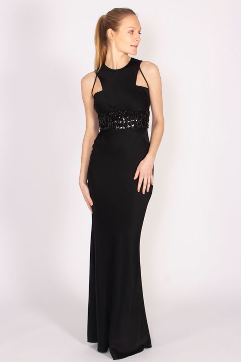 Location Robe satin perles John Galliano