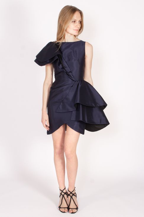Location Robe asymétrique volants Lanvin