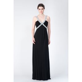 Robe Esprit Bleu Marine En Soie - Taille UK 12, Sans Manches, Perles Et Plissés, Neuf Sans étiquette