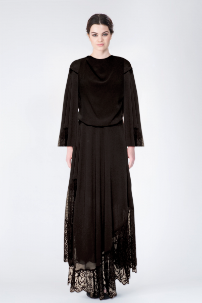 Robes longues noir John Galliano