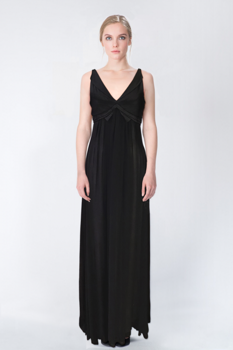 Robe De Soirée Noire Style Smoking Pour Femme - Taille L/XL - Longue Et élégante